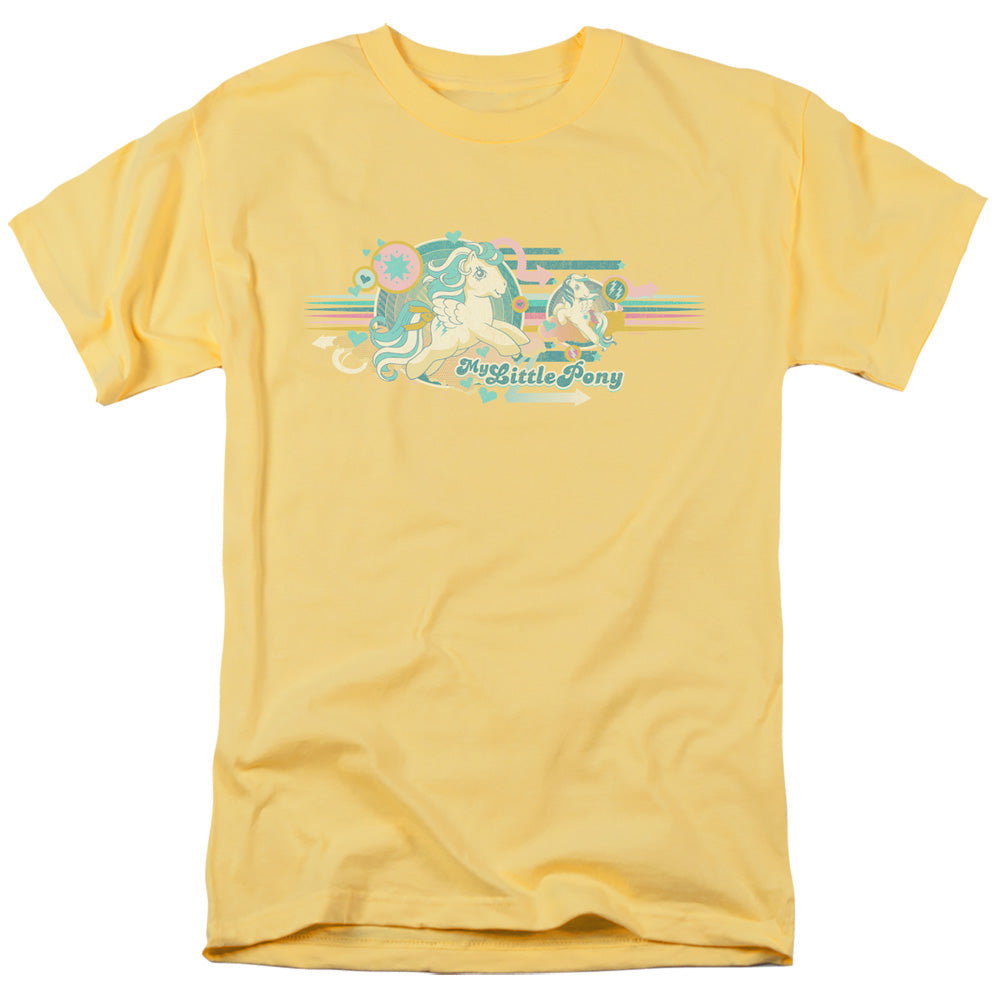 My Little Pony Retro Retro Stripes Mens T Shirt Yellow Officially Licensed