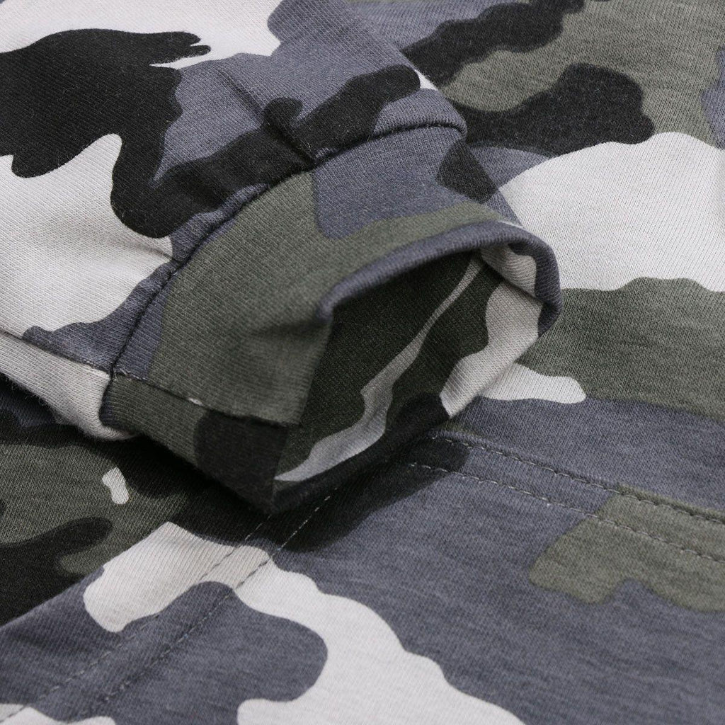 Infant Baby Boy Hooded Camouflage Military Design Romper Warm Spring Autumn Jumpsuit For Baby Kids