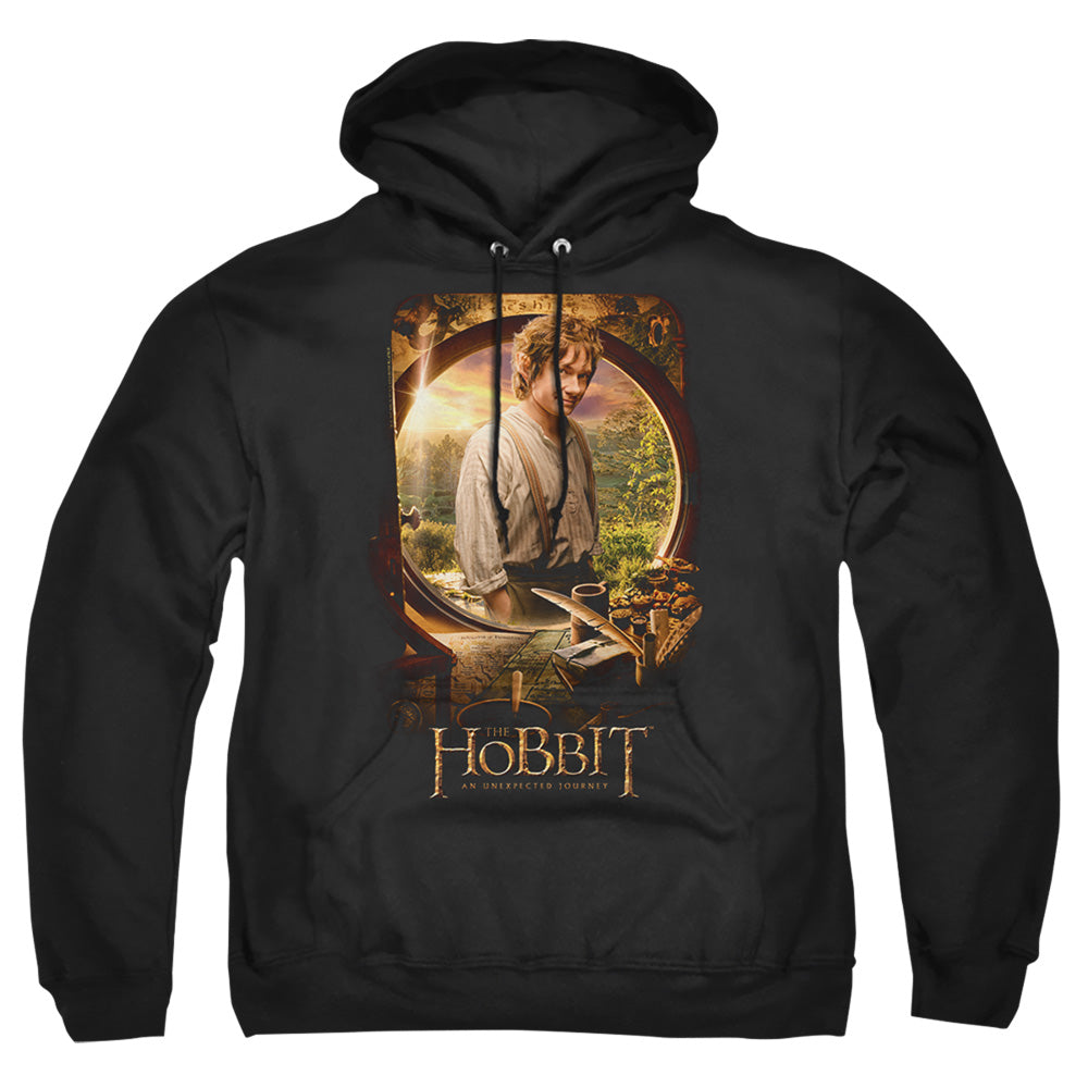 The Hobbit Bilbo Poster Mens Hoodie Black Officially Licensed
