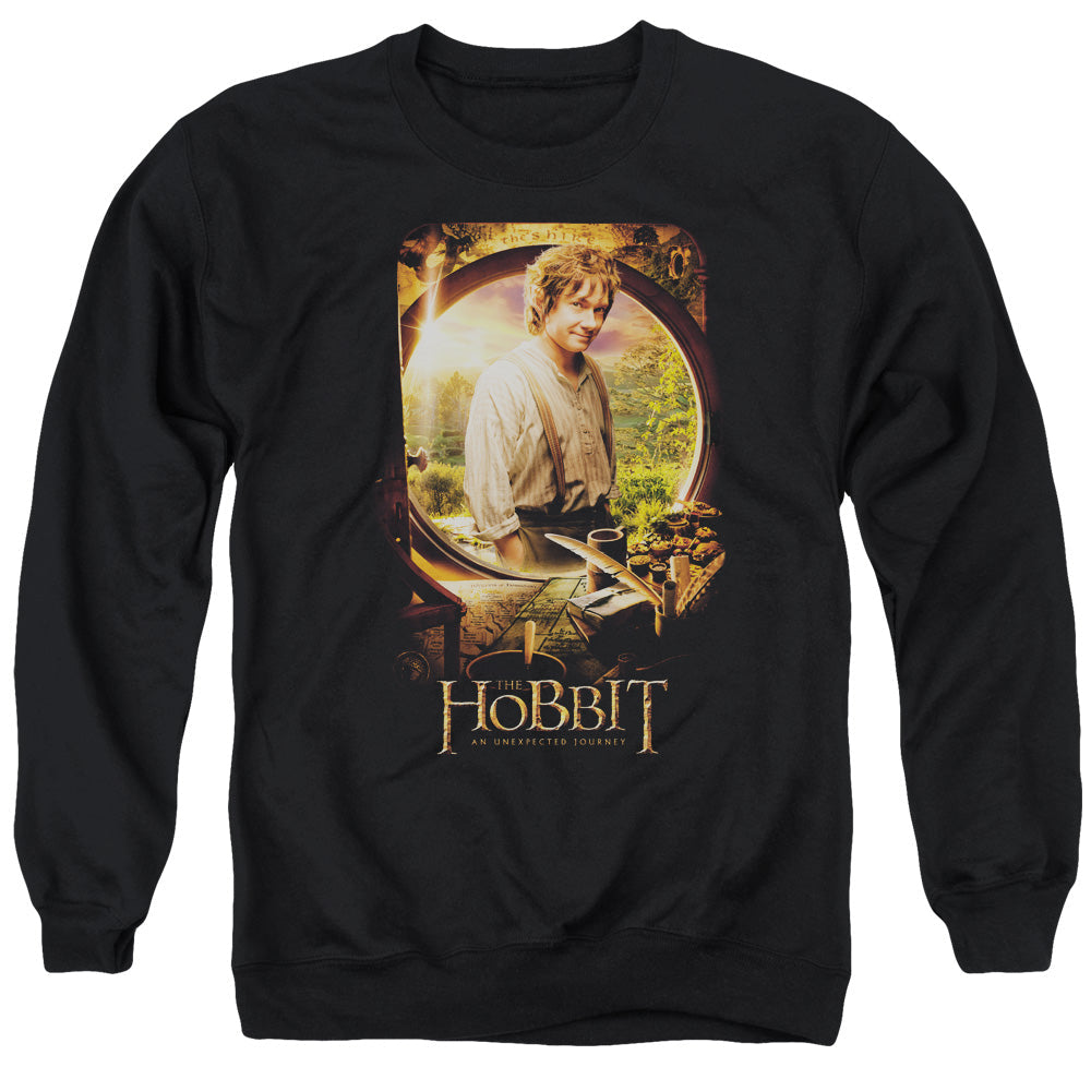 The Hobbit Bilbo Poster Mens Crewneck Sweatshirt Black Officially Licensed