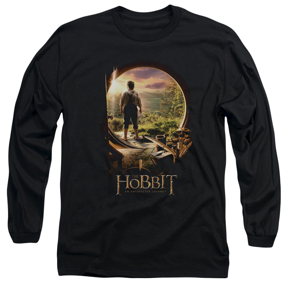 The Hobbit The Hobbit in Door Mens Long Sleeve Shirt Black Officially Licensed