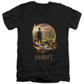 The Hobbit The Hobbit in Door Mens Slim Fit V-Neck T Shirt Black Officially Licensed