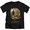 The Hobbit The Hobbit in Door Juvenile Kids Youth T Shirt Black Officially Licensed