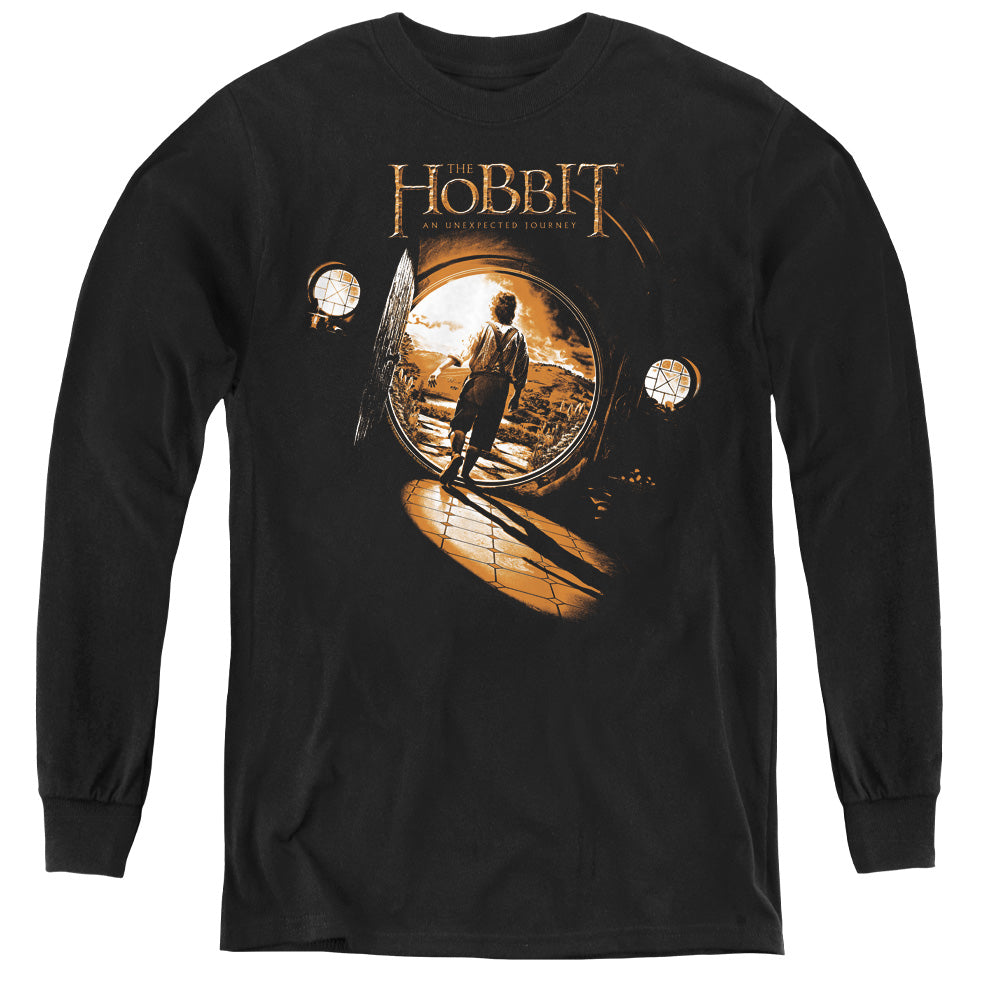 The Hobbit The Hobbit Hole Long Sleeve Kids Youth T Shirt Black Officially Licensed
