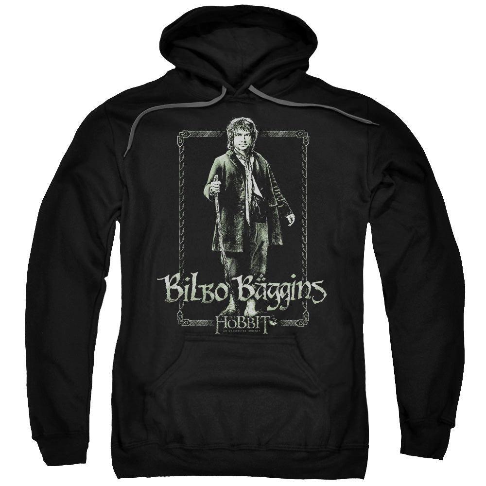 The Hobbit Bilbo Stare Mens Hoodie Black Officially Licensed