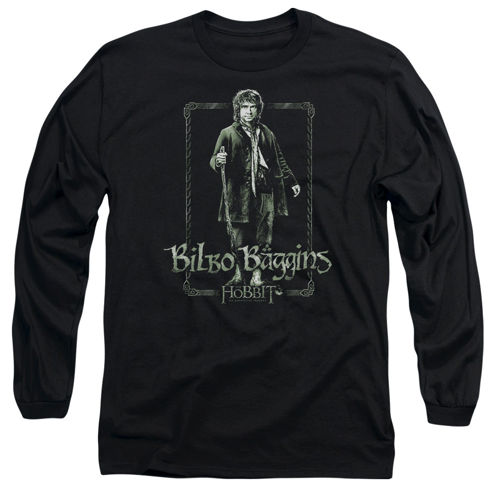 The Hobbit Bilbo Stare Mens Long Sleeve Shirt Black Officially Licensed