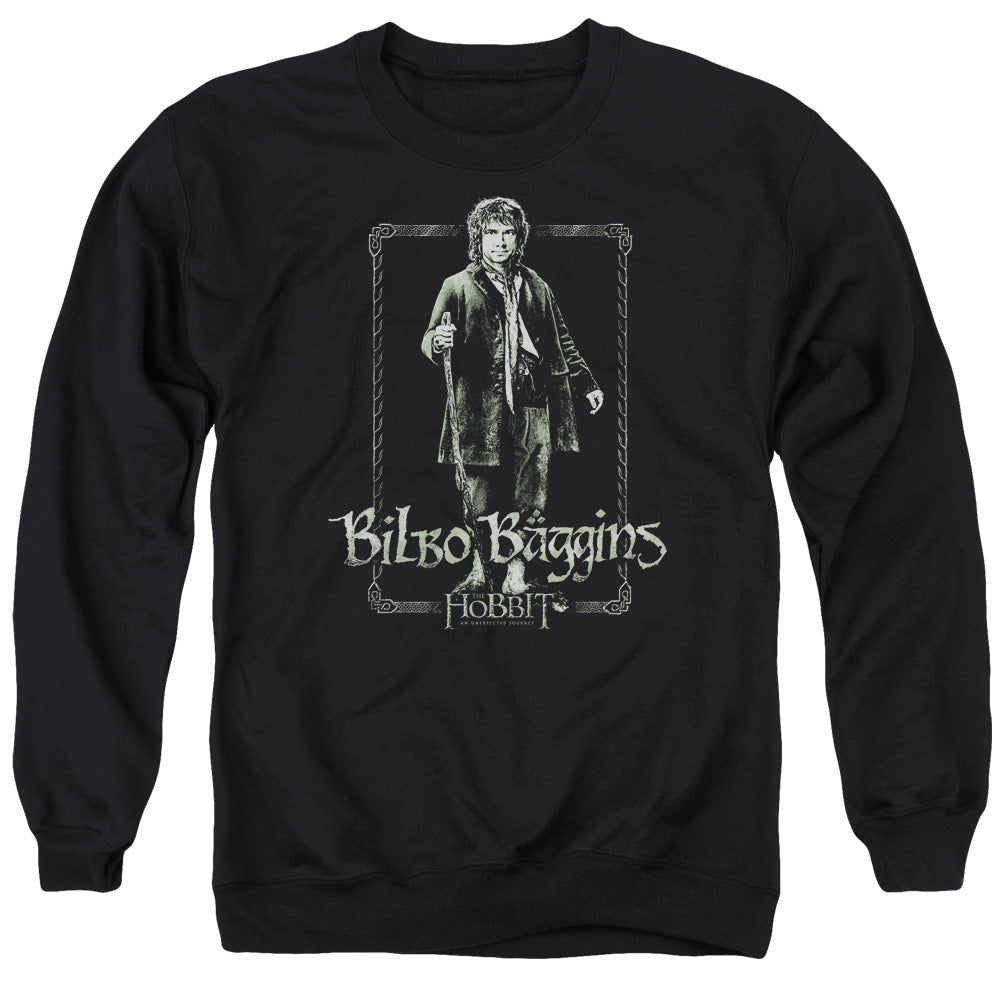 The Hobbit Bilbo Stare Mens Crewneck Sweatshirt Black Officially Licensed