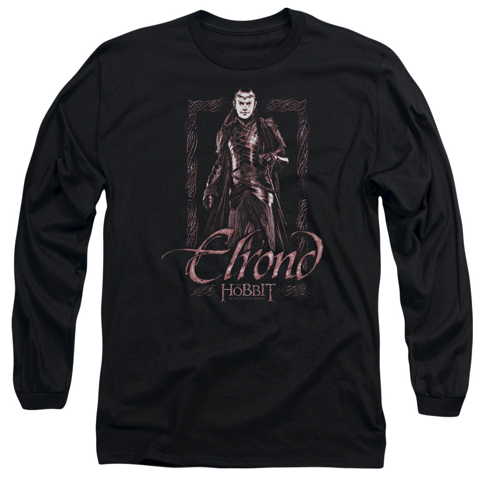 The Hobbit Elrond Stare Mens Long Sleeve Shirt Black Officially Licensed