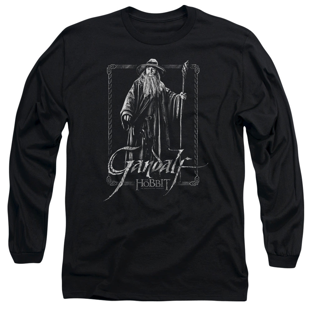 The Hobbit Gandalf Stare Mens Long Sleeve Shirt Black Officially Licensed