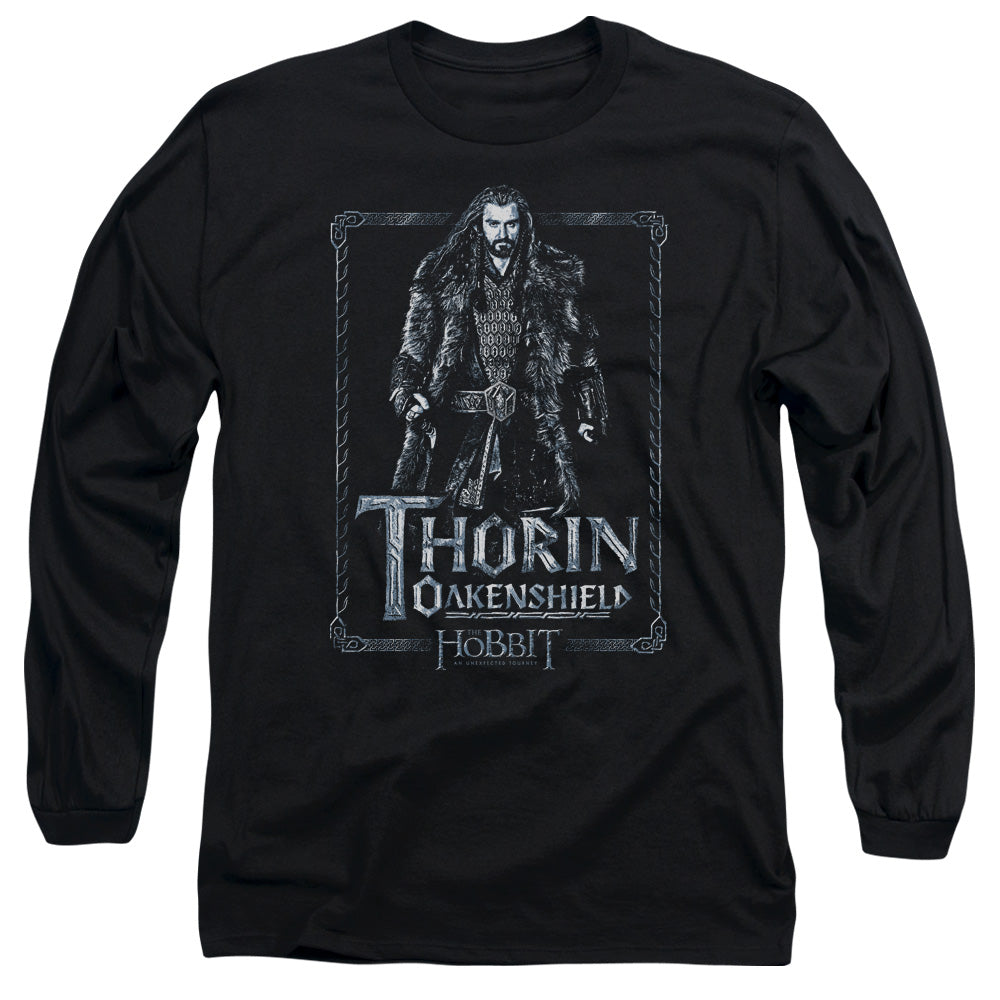 The Hobbit Thorin Stare Mens Long Sleeve Shirt Black Officially Licensed