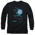 The Hobbit Three Warg Moon Mens Long Sleeve Shirt Black Officially Licensed