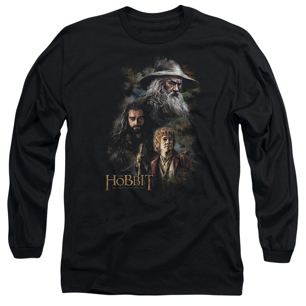 The Hobbit Painting Mens Long Sleeve Shirt Black Officially Licensed