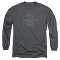 The Hobbit Golin King Symbol Mens Long Sleeve Shirt Charcoal Officially Licensed