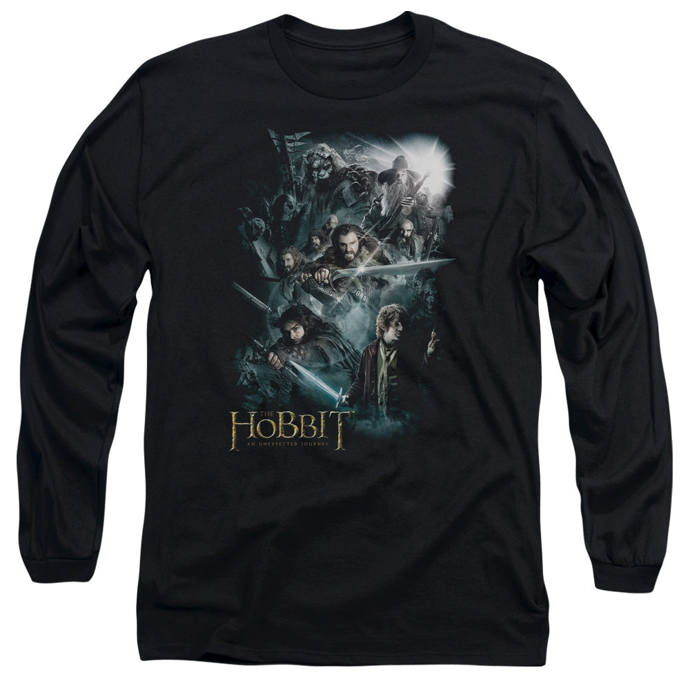 The Hobbit Epic Adventure Mens Long Sleeve Shirt Black Officially Licensed
