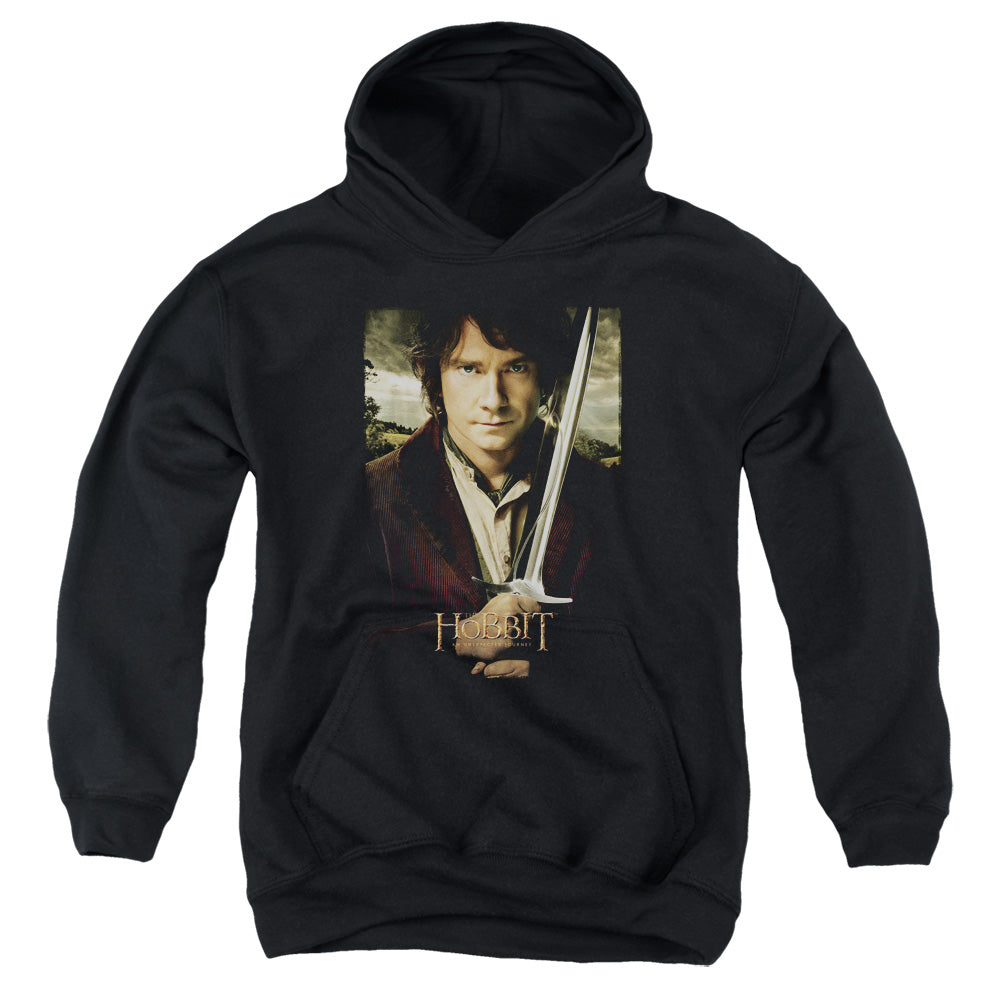 The Hobbit Baggins Poster Kids Youth Hoodie Black Officially Licensed