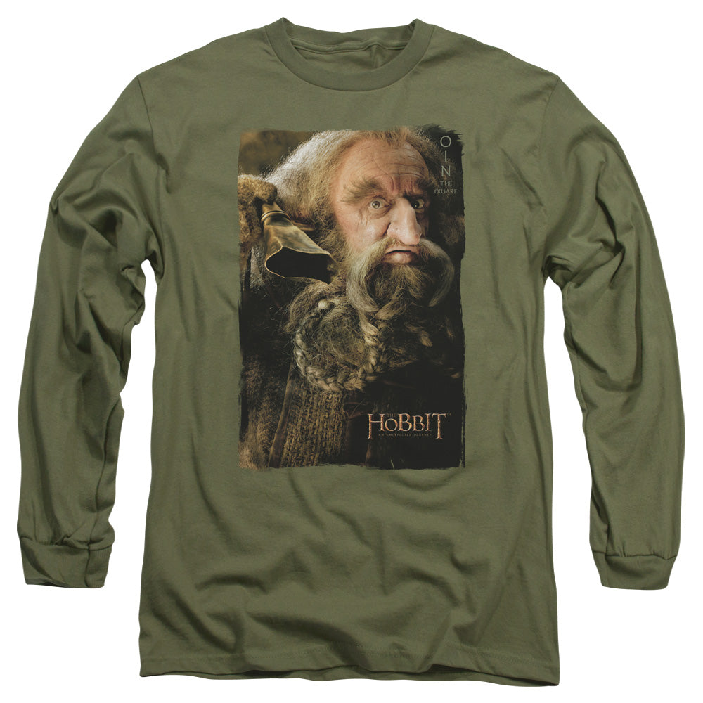 The Hobbit Oin Mens Long Sleeve Shirt Military Green Officially Licensed