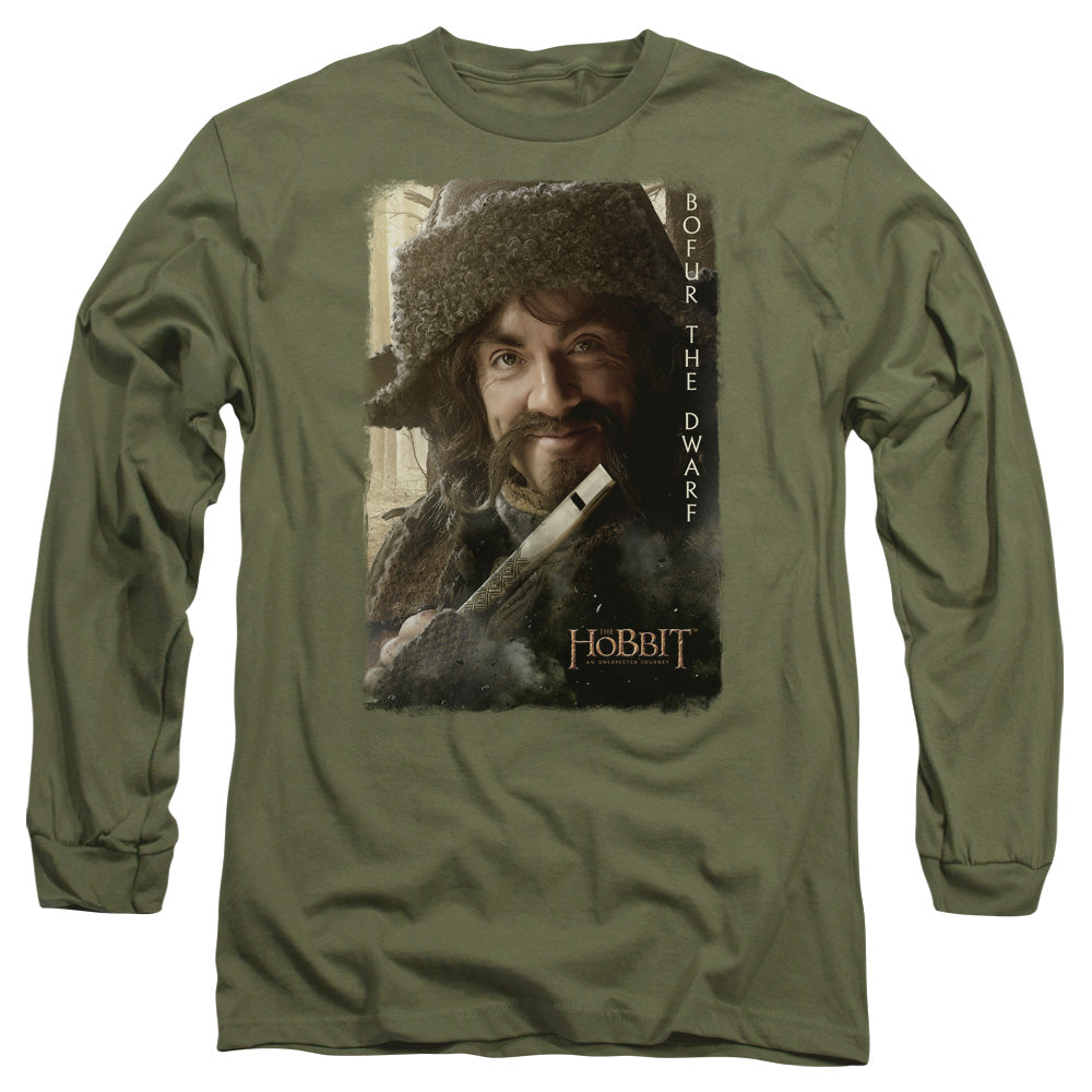 The Hobbit Bofur Mens Long Sleeve Shirt Military Green Officially Licensed