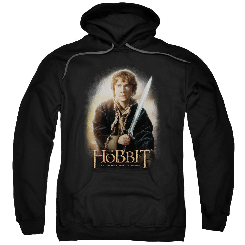 The Hobbit Bilbo And Sting Mens Hoodie Black Officially Licensed