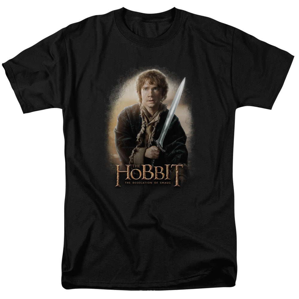 The Hobbit Bilbo And Sting Mens T Shirt Black Officially Licensed