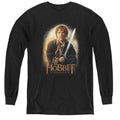 The Hobbit Bilbo and Sting Long Sleeve Kids Youth T Shirt Black Officially Licensed