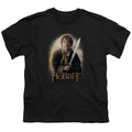 The Hobbit Bilbo and Sting Kids Youth T Shirt Black Officially Licensed