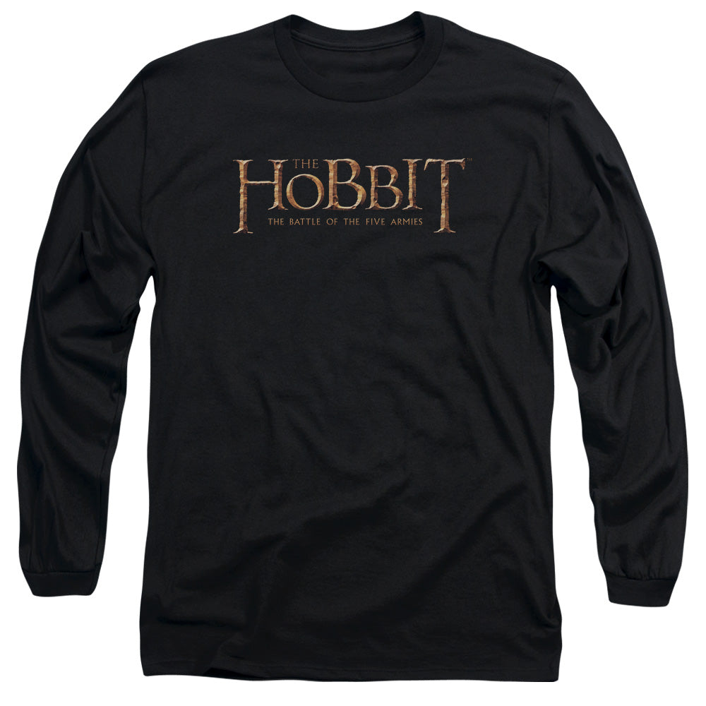 The Hobbit Logo Mens Long Sleeve Shirt Black Officially Licensed