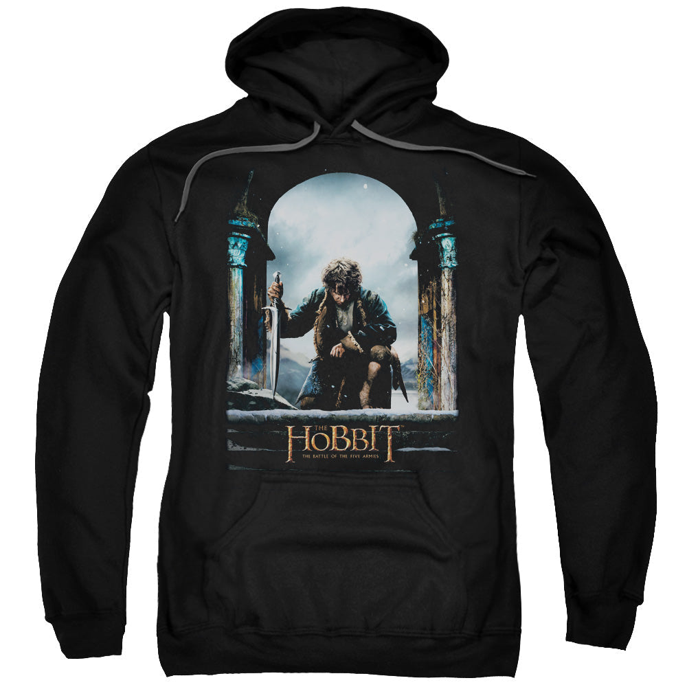 The Hobbit Bilbo Poster Mens Hoodie Black Officially Licensed