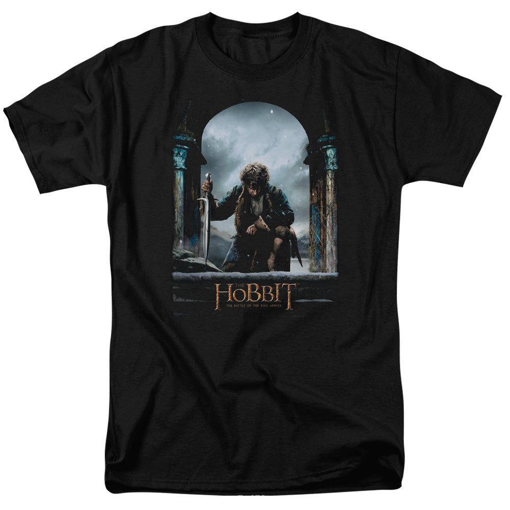 The Hobbit Bilbo Poster Mens T Shirt Black Officially Licensed