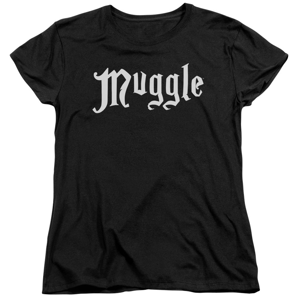 Harry Potter Muggle Womens T Shirt Black Officially Licensed