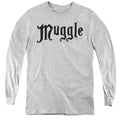Harry Potter Muggle Long Sleeve Kids Youth T Shirt Athletic Heather Officially Licensed