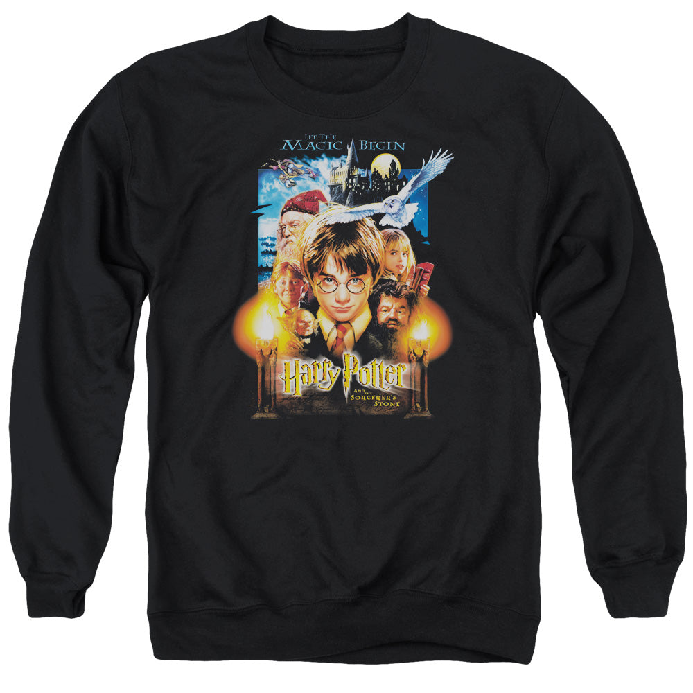 Harry Potter Movie Poster Mens Crewneck Sweatshirt Black Officially Licensed