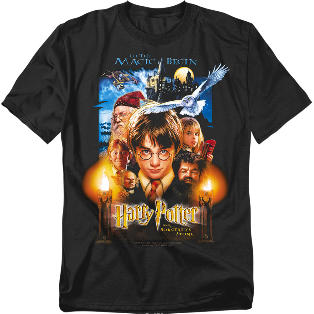 Harry Potter Movie Poster Mens T Shirt Black Officially Licensed
