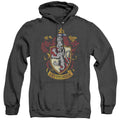 Harry Potter Gryffindor Crest Heather Mens Hoodie Black Officially Licensed