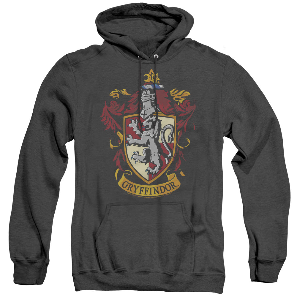 Harry Potter Gryffindor Crest Heather Mens Hoodie Black Officially Licensed