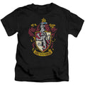 Harry Potter Gryffindor Crest Juvenile Kids Youth T Shirt Black Officially Licensed
