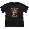 Harry Potter Gryffindor Crest Kids Youth T Shirt Black Officially Licensed