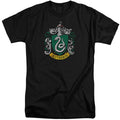 Harry Potter Slytherin Crest Mens Tall T Shirt Black Officially Licensed