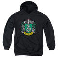 Harry Potter Slytherin Crest Kids Youth Hoodie Black Officially Licensed