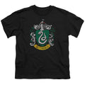 Harry Potter Slytherin Crest Kids Youth T Shirt Black Officially Licensed