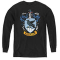 Harry Potter Ravenclaw Crest Long Sleeve Kids Youth T Shirt Black Officially Licensed