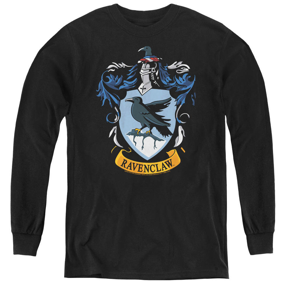 Harry Potter Ravenclaw Crest Long Sleeve Kids Youth T Shirt Black Officially Licensed
