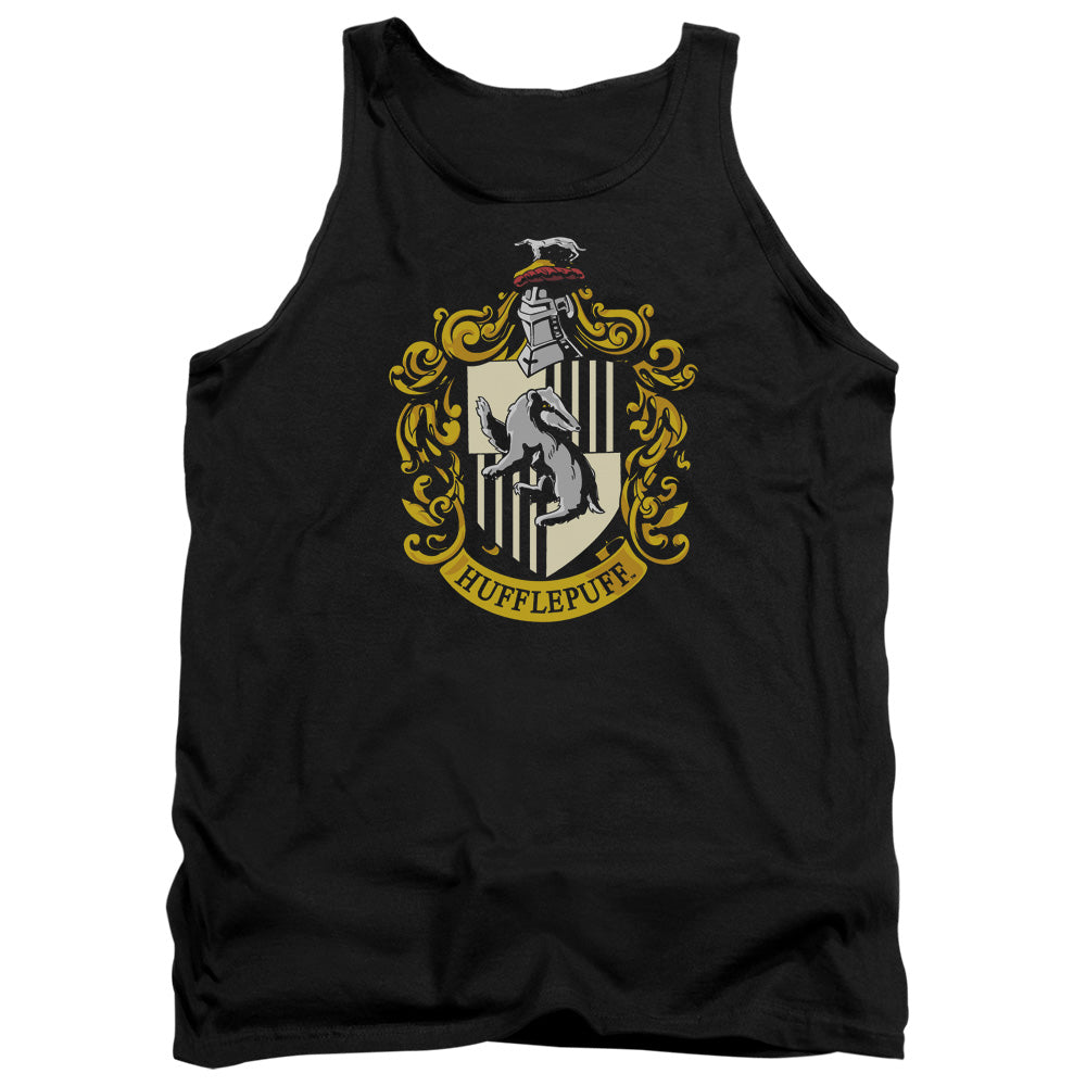 Harry Potter Hufflepuff Crest Mens Tank Top Shirt Black Officially Licensed