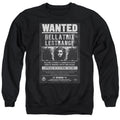 Harry Potter Wanted Bellatrix Mens Crewneck Sweatshirt Black Officially Licensed