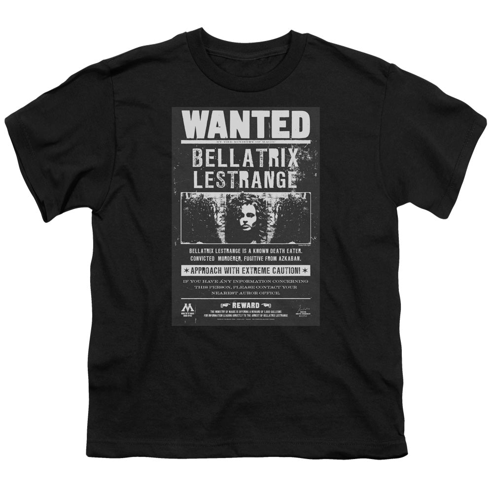 Harry Potter Wanted Bellatrix Kids Youth T Shirt Black Officially Licensed