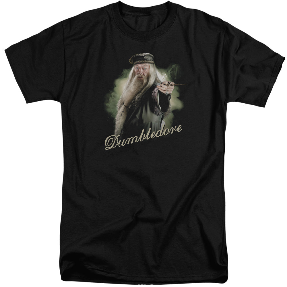 Harry Potter Dumbledore Wand Mens Tall T Shirt Black Officially Licensed