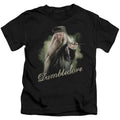 Harry Potter Dumbledore Wand Juvenile Kids Youth T Shirt Black Officially Licensed