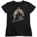 Harry Potter Dumbledore Wand Womens T Shirt Black Officially Licensed