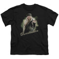 Harry Potter Dumbledore Wand Kids Youth T Shirt Black Officially Licensed