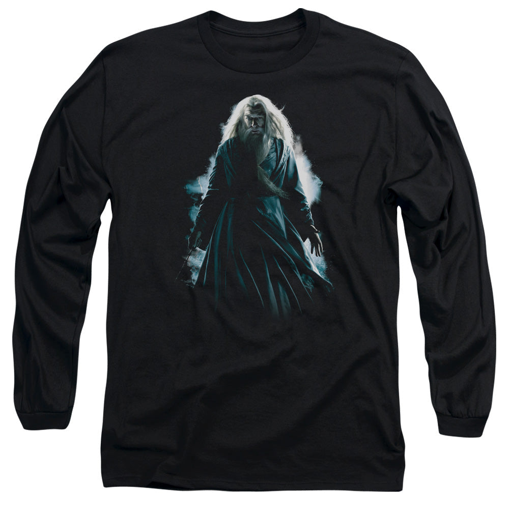 Harry Potter Dumbledore Burst Mens Long Sleeve Shirt Black Officially Licensed Officially Licensed