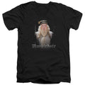 Harry Potter Dumble Doors Mens Slim Fit V-Neck T Shirt Black Officially Licensed